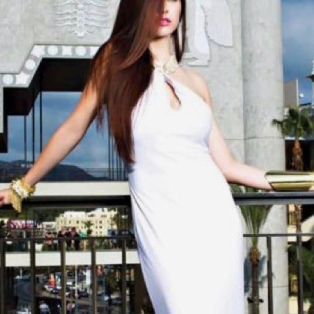 Kathy Hilton Beaded White Dress